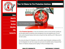 Tablet Screenshot of fireprotectionspecialists.net